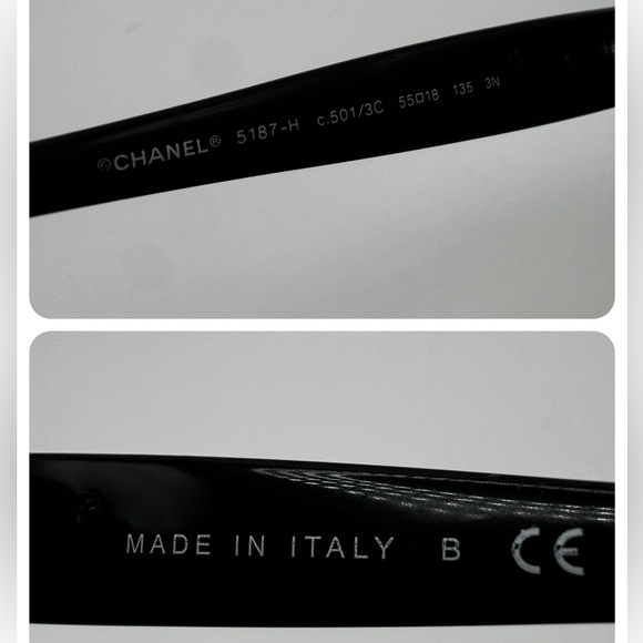 Chanel Black Sunglasses with Camellia Motifs, With Sunglasses Case - Picture 10 of 11